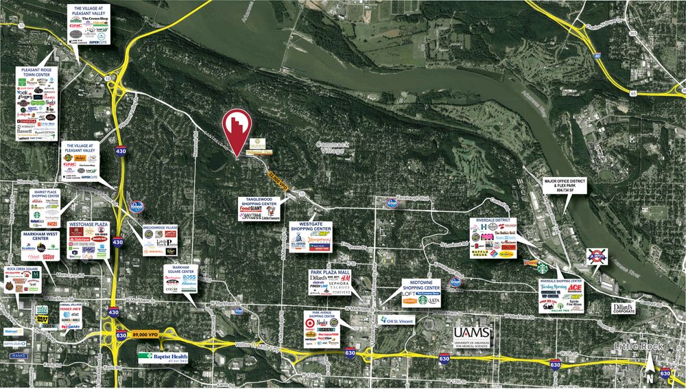 Pavilion Centre: 8315 Cantrell Rd, Little Rock, AR 72227